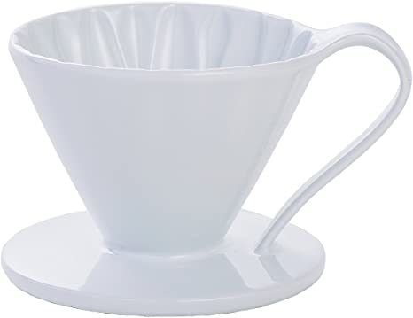 Cafec Flower Dripper Arita Ware Cup1 White