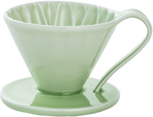Cafec Flower Dripper Arita Ware Cup4 Green