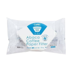 Cafec Trapezoid 102 Abaca filter paper (white) 3 - 5 cups. 100 units