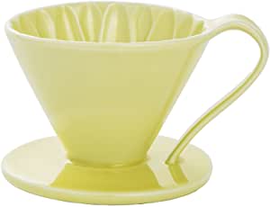 Cafec Flower Dripper Arita Ware Cup1 Yellow